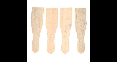 16x Raclette spatels hout 14 cm