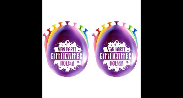 16x stuks verjaardag feest ballonnen - diverse kleuren - latex - ca 30 cm