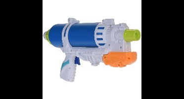 1x Waterpistolen/waterpistool blauw/wit van 34 cm kinderspeelgoed