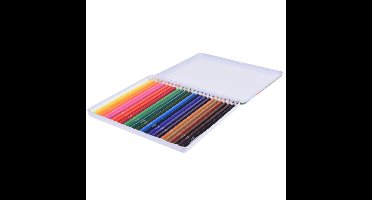 24x Kleurpotloden in diverse kleuren 18 x 0,7 cm