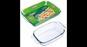 2x Glazen ovenschalen 1,2 en 3,7 liter