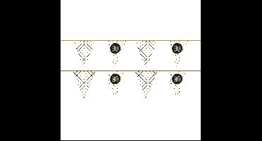 2x Leeftijd vlaggenlijnen verjaardag vlaggetjes 90 jaar papier 600 cm