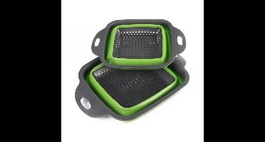 2x stuks benson keuken vergiet/zeef set 2-delig kunststof