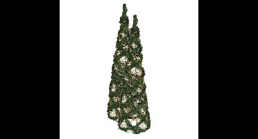 2x stuks kerstverlichting figuren Led kegel kerstbomen draad/groen 60 cm 30 leds
