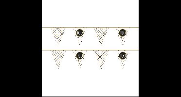 3x Leeftijd vlaggenlijnen verjaardag vlaggetjes 100 jaar papier 600 cm