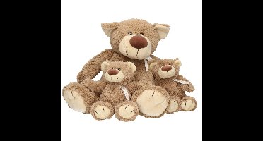 3x Pluche mama en kind Bella knuffelberen 40/22 cm knuffels