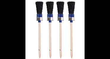 4x Verfkwast rond D 2,5 x 23 cm