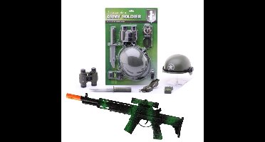 5-Delig verkleed accessoires set leger/soldaten voor kinderen