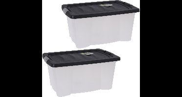 5x Stuks Opbergdozen/organizers met deksel - kunststof - 13 Liter