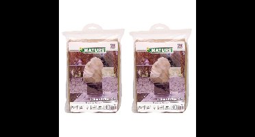 6x Plantenhoezen beige 1,5 m x 75 cm anti-vorst bescherming