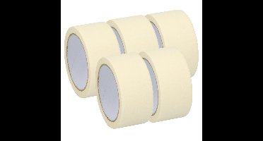 Afplaktape/schilderstape - 5x - wit - 36mm x 25m - voor binnen/buiten
