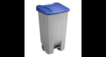 Afvalcontainer/rolemmer/pedaalemmer Basic - blauw - 120 liter - 51 x 43 x 88 cm - huis/tuin afval sc