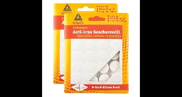 Anti-krasvilt - 32x - wit - 22 mm - rond - zelfklevend - meubel beschermvilt