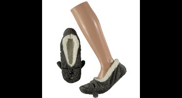 Apollo Ballerina pantoffels/sloffen zeehond - kinderen - grijs - huissloffen