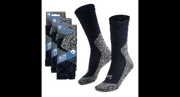 Apollo wandelsokken 3x paar - blauw - volwassenen - maat 35/38 - Outdoor - Coolmax