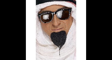 Arabieren verkleed baard - Arabische Sjeik - verkleedkleding accessoires - zwart - carnaval