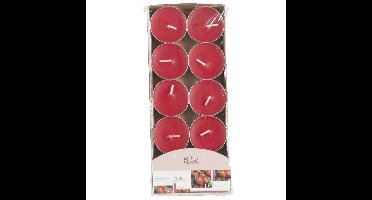 Arti Casa Geurtheelichtjes - 10x stuks - aardbei - rood - was/paraffine - 3,5 uur