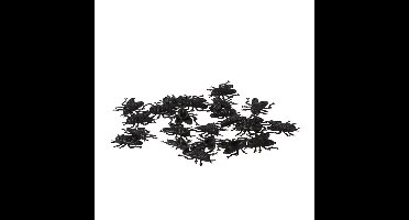 Atosa insecten - 24x stuks - zwart - kunststof - halloween - horror