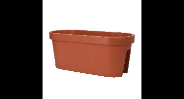 Balkon plantenpot/bloempot - terracotta - 60 x 25 cm - ovaal - kunststof