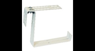 Balkonbeugel - 2x - voor railing t/m 14 cm - wit - bloem/plantenbakken ophang beugel