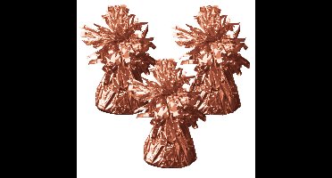 Ballon gewichtje - 3x - rose goud - 170 gram - helium ballontrosje