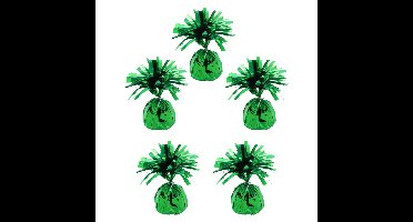 Ballon gewichtjes - 5x - groen - 170 gram - gewichtjes voor helium ballontrosjes