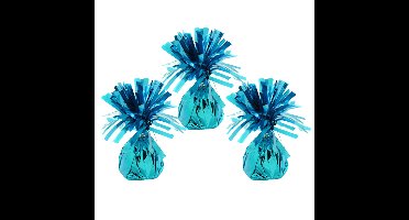 Ballon gewichtjes - 6x - lichtblauw - 170 gram - gewichtjes voor helium ballontrosjes