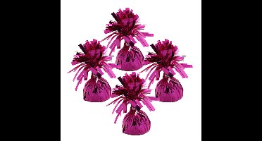 Ballon gewichtjes - 8x - fuchsia - 170 gram - gewichtjes voor helium ballontrosjes