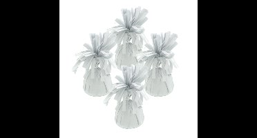 Ballon gewichtjes - 8x - wit - 170 gram - gewichtjes voor helium ballontrosjes