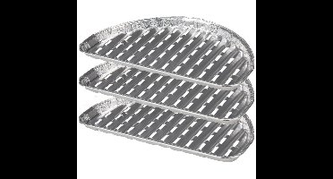 BBQ Collection barbecue grillschalen - Set van 12x stuks - 33 x 19 cm - Vlees grillen - BBQ rooster