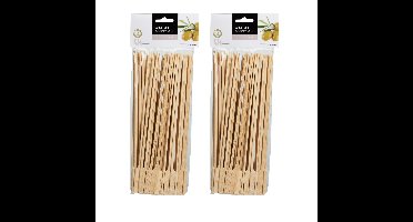 BBQ Sate/spiesjes prikkers - 100x - bamboe hout - 25 cm - spiezen - satestokjes
