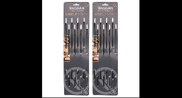 BBQ spiezen - 16x stuks - RVS - 40 cm - vleespennen voor vlees - barbecue accessoires