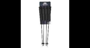 BBQ spiezen - 4x stuks - metaal - 44 cm - vleespennen voor vlees - barbecue accessoires