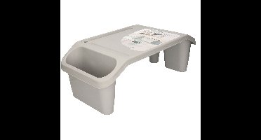 Bedtafel - kunststof - grijs - L60 x B30 x H21 cm - dienblad