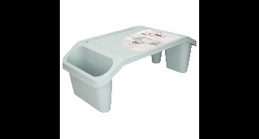 Bedtafel - kunststof - lichtblauw - L60 x B30 x H21 cm - dienblad