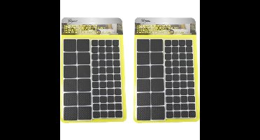 Benson antikras rubber - zwart - meubelvilt - 112-delig - antikras viltjes