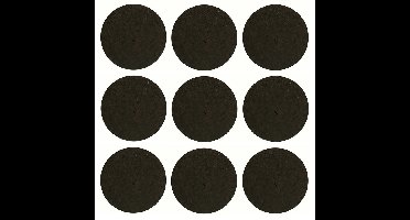 Benson Antikrasvilt - zelfklevend - 24x stuks - 2.8 cm - bruin - meubelviltjes