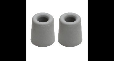 Benson Deurbuffers / deurstoppers rubbers - 2x - grijs - 48 x 37 mm - met schroefbevestiging