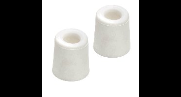 Benson Deurbuffers / deurstoppers rubbers - 2x - wit - 48 x 37 mm - met schroefbevestiging