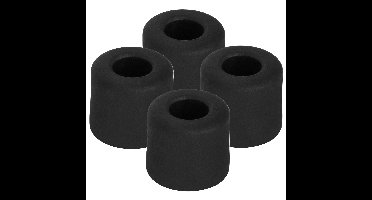 Benson Deurbuffers / deurstoppers rubbers - 4x - zwart -30 x 25 mm - met schroefbevestiging