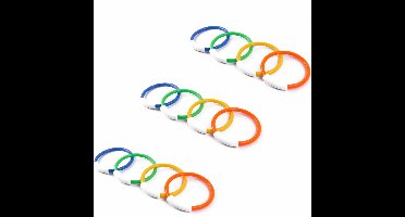 Benson Duikringen - 12x stuks - gekleurd - duikspeelgoed - kunststof