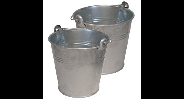 Benson Emmer / teil - 4x - van zink - met handvat - 12 liter
