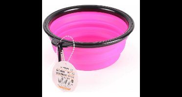 Benson Hondenvoerbak - drinkbak - D13 cm - opbouwbaar - roze - kattenvoerbak