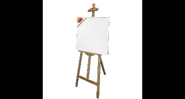 Benson houten schildersezel 140 cm met canvas doek 50 x 50 cm