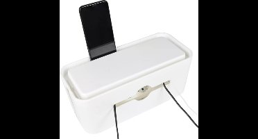 Benson Kabelmanagementbox - multifunctioneel - wit - 31 x 13,5 x 13 cm