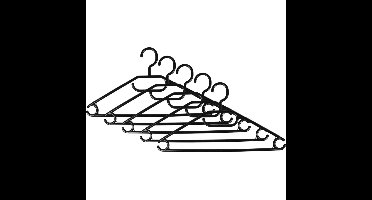 Benson Kledinghangers - 5x stuks - kunststof - 40 cm - 360? draaibare haak