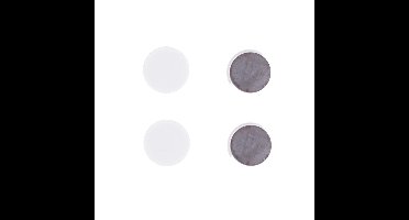 Benson koelkast Magneten rond - Wit - 4x stuks - D35 mm - magneetjes