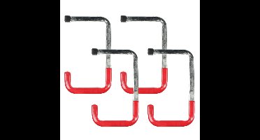 Benson ophanghaak - 4x stuks - gereedschapshaak - metaal - schuur / werkplaats