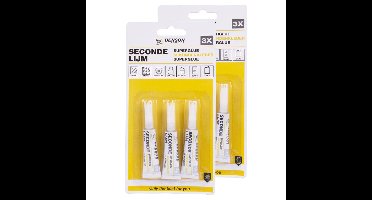 Benson Secondelijm - 6x 3 gram - alleslijm - superlijm