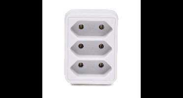 Benson Stopcontact splitter - triple - wit - voor 3 platte stekkers - verdeelstekkers